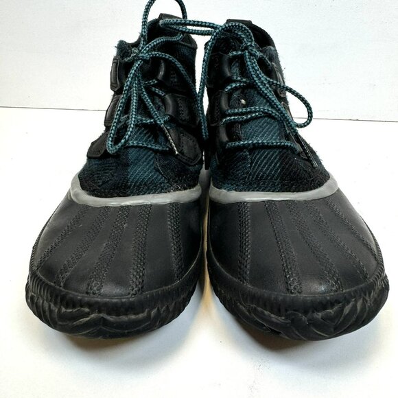 Sorel Duck Boots Womens 8.5 Out N About Plus Rain Blue Plaid Ankle NL3931-010 - Picture 3 of 9